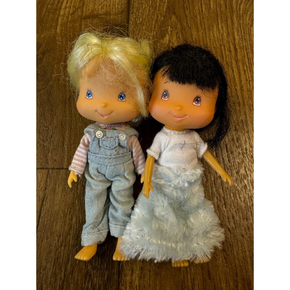 Vintage Bandai 2002 Strawberry Shortcake Doll Lot Ginger Snap Angel Cake Clothes